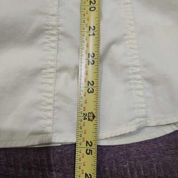 Shirt Button Up Stretch Old Navy Perfect Fit XL 3/4 Sleeves Vintage Y2K Lime - Picture 8 of 12